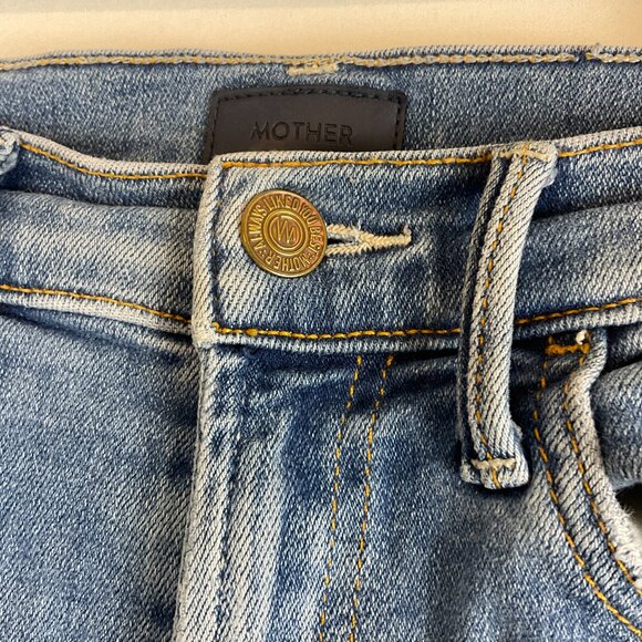 Mother The Hustler Ankle Fray Jeans 24 Blue - Picture 7 of 14